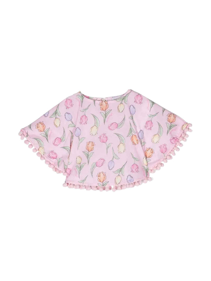 Poncho rose bébé