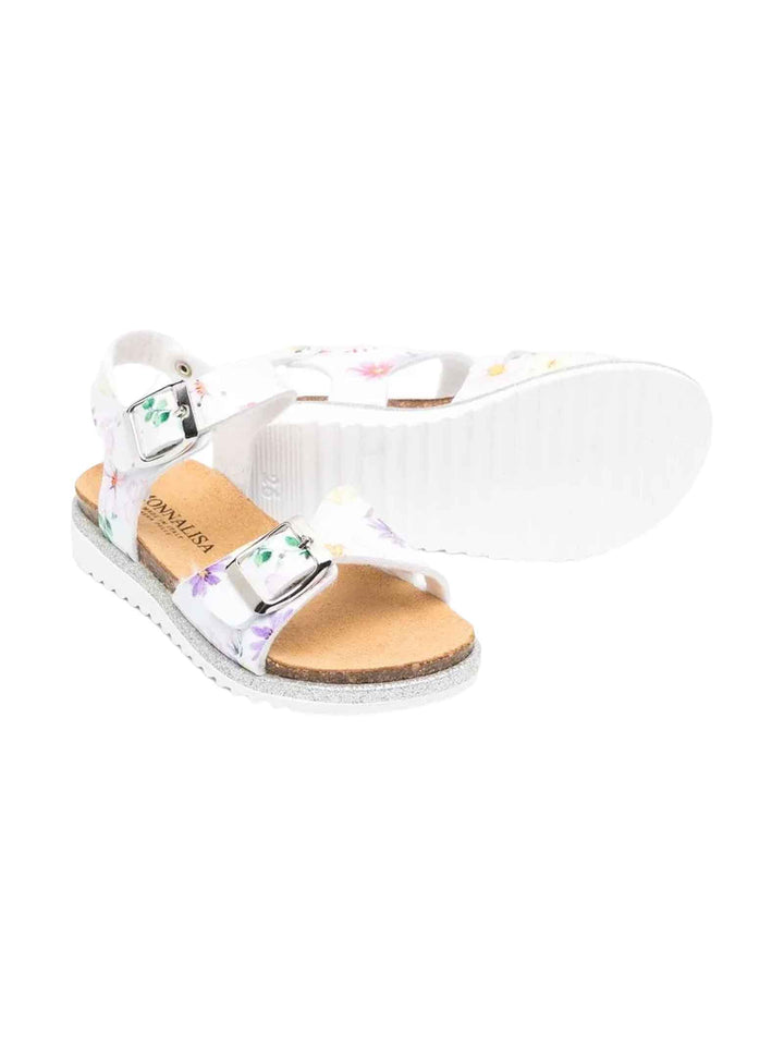 Sandali bianchi/multicolor  bambina