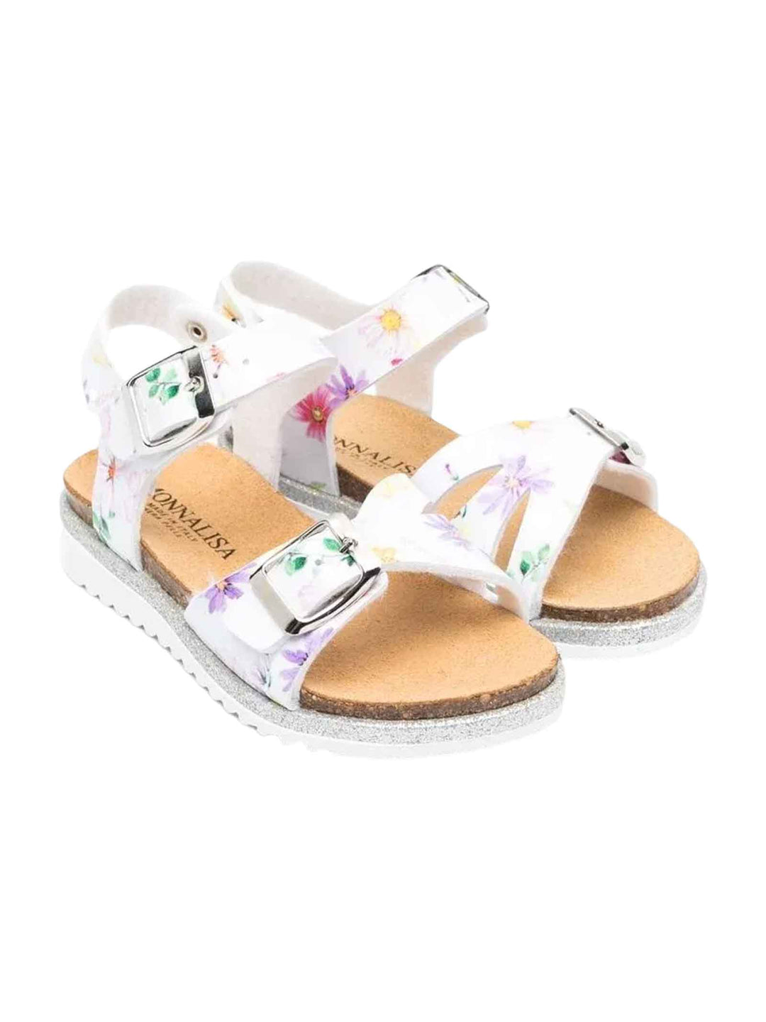 Sandali bianchi/multicolor  bambina