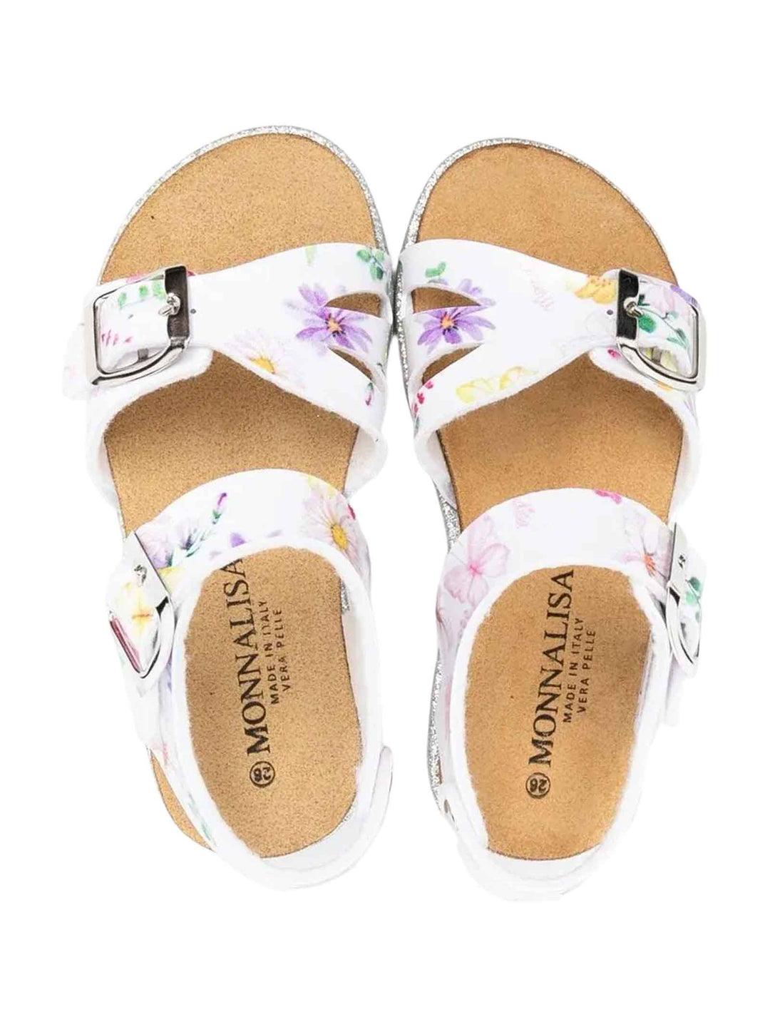 Sandali bianchi/multicolor  bambina