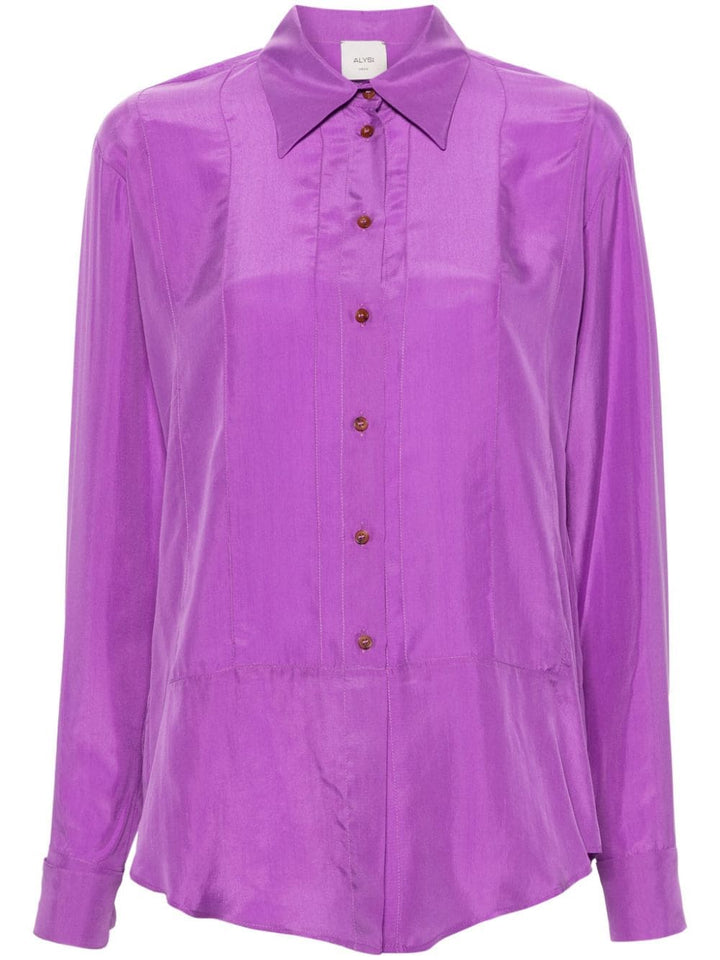 Chemise femme violette