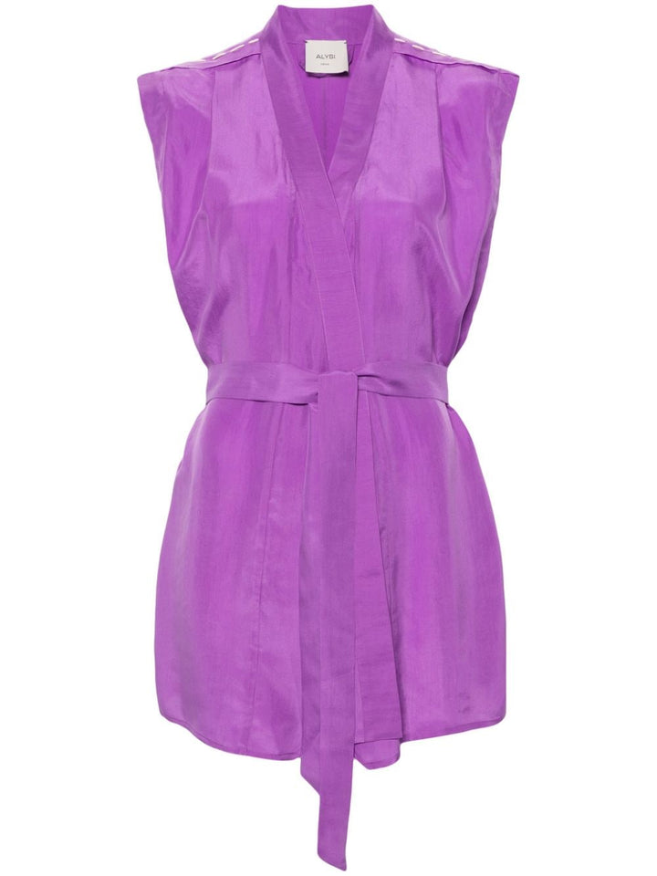 Gilet femme violet