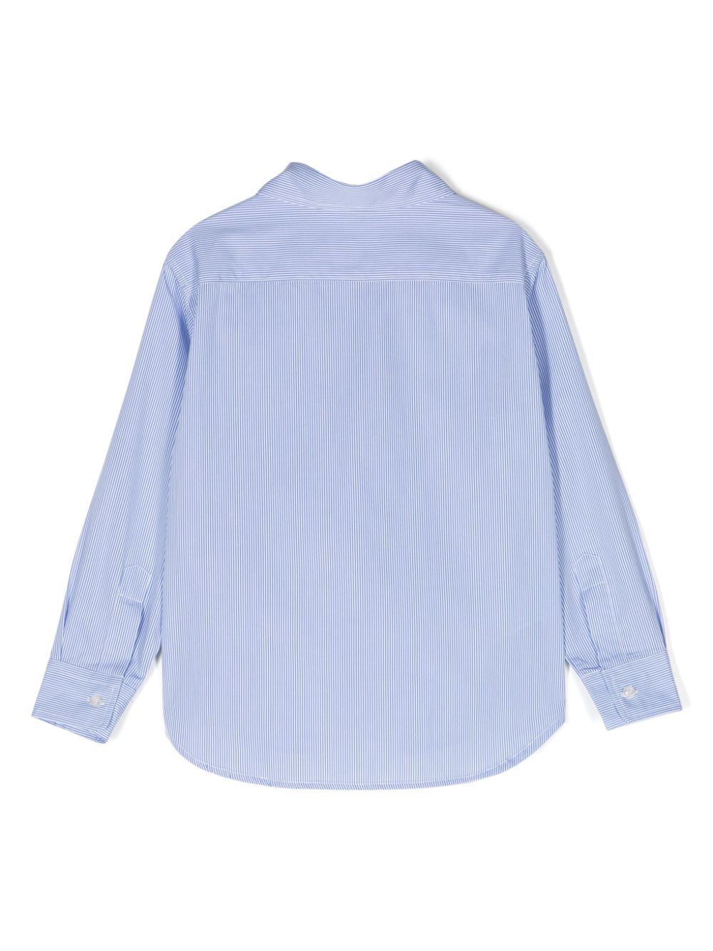 chemise rayée bleu clair bébé