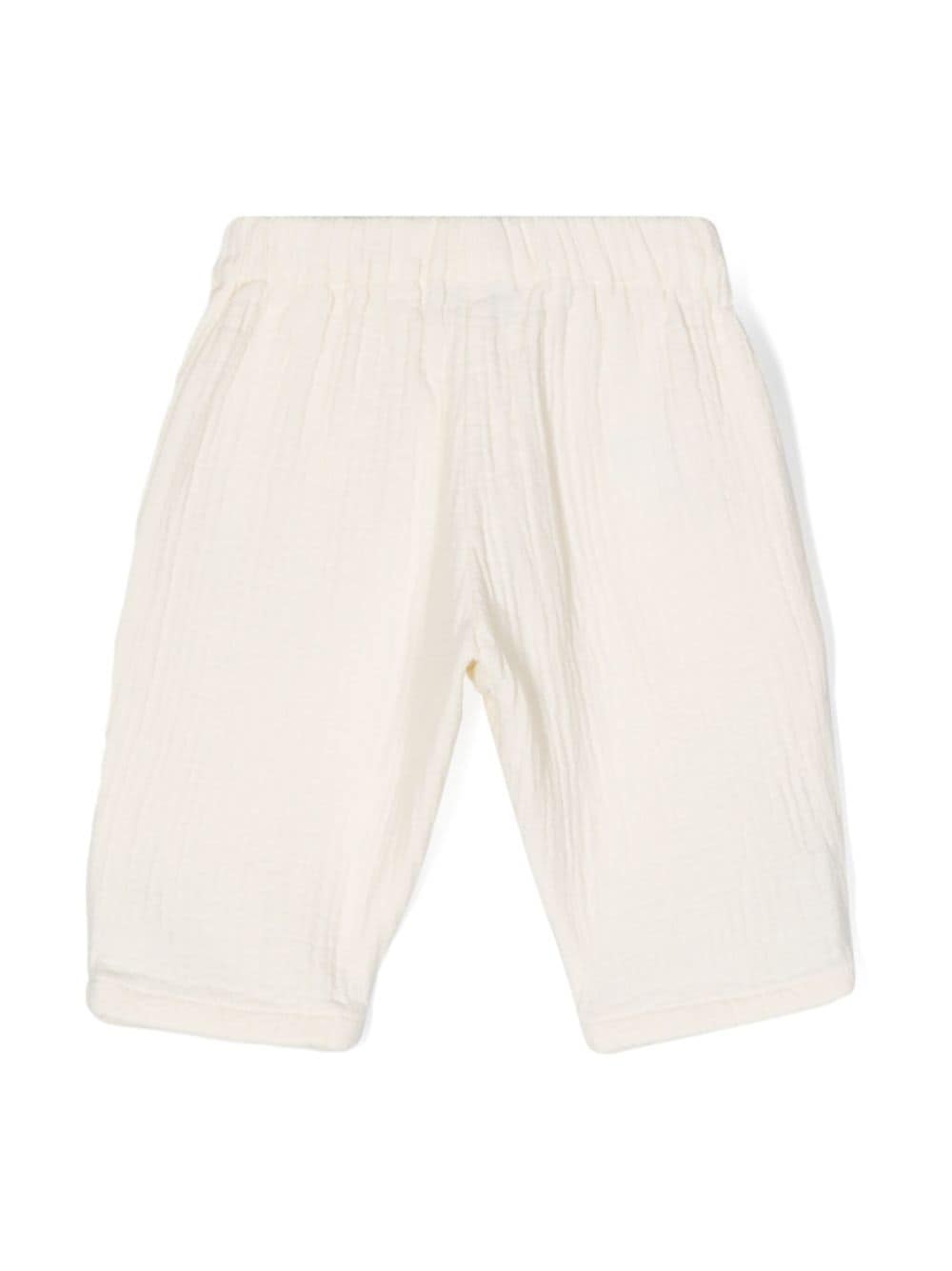 Pantaloni bianchi/multicolore neonato