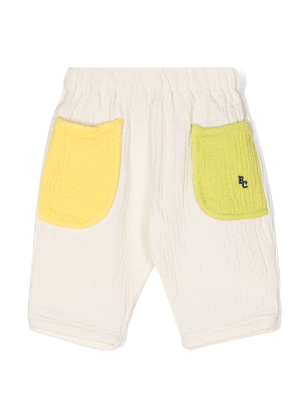 Pantaloni bianchi/multicolore neonato