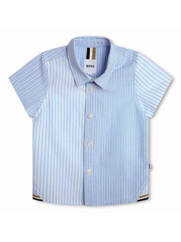 Chemise bébé blanc/bleu