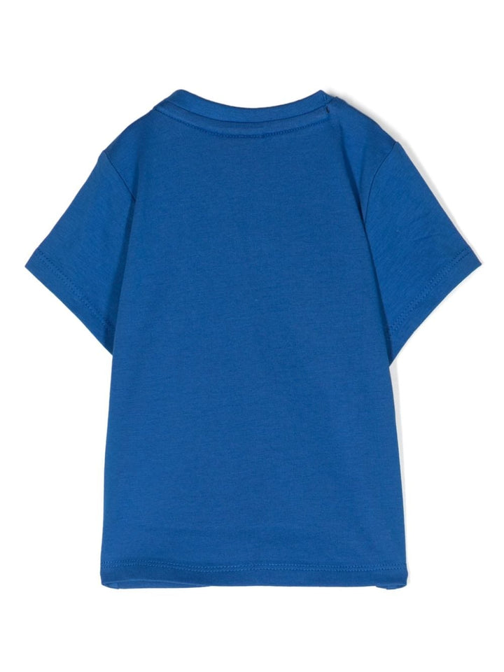 T-shirt neonato blu/bianco