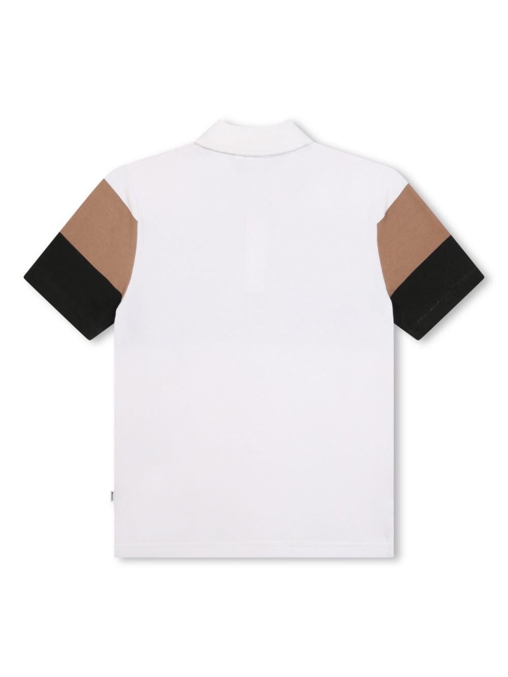 Polo enfant blanc/sable