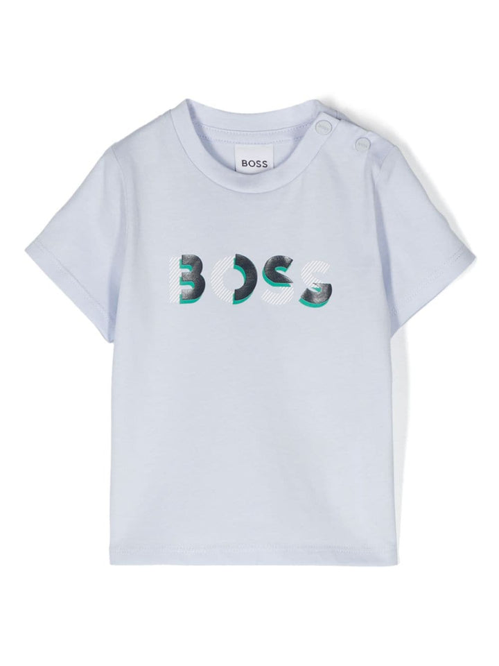 t-shirt bleu bébé