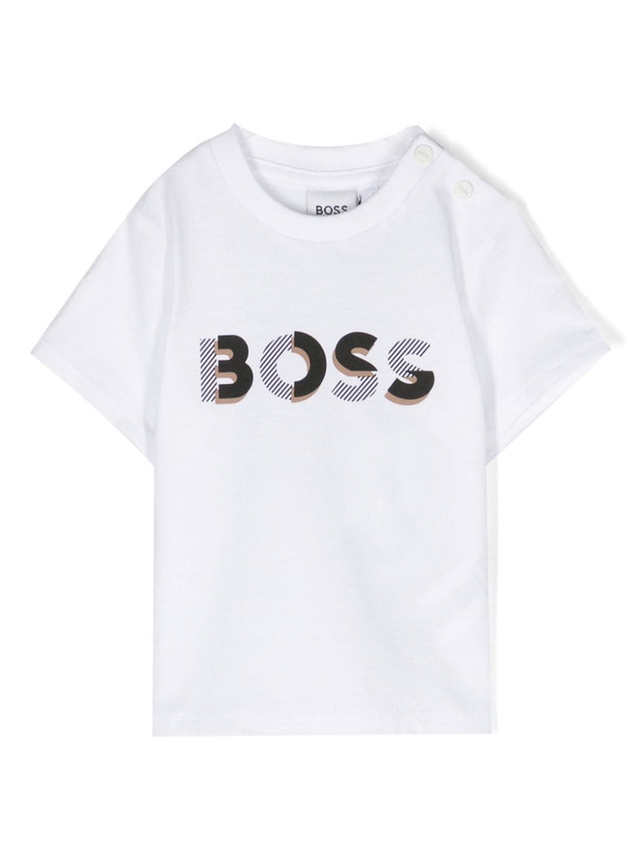 T-shirt enfant blanc/marron