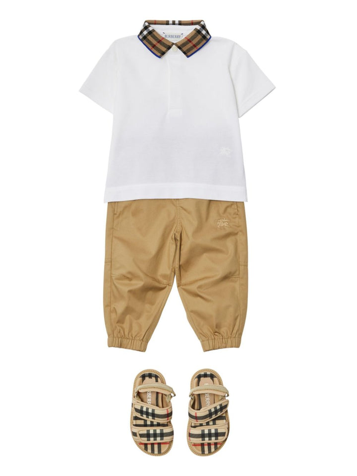 Pantaloni beige neonato