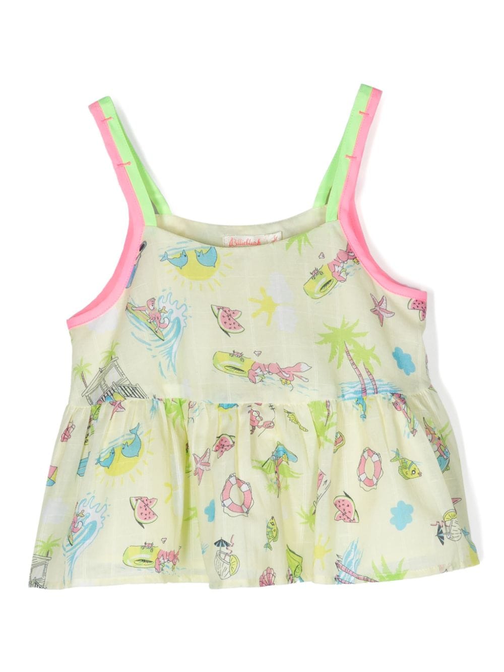 Top bambina giallo/multicolore