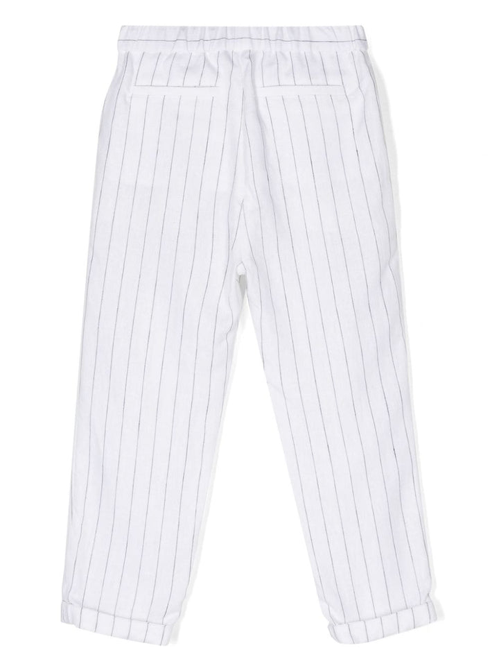 Pantaloni bambino grigio/bianco