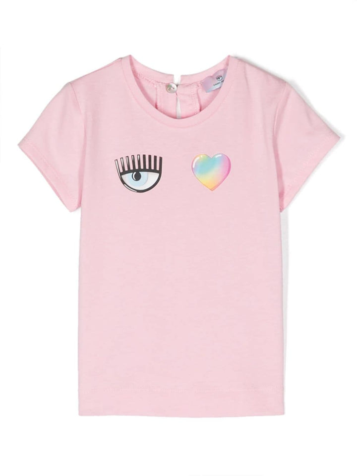T-shirt rosa neonata