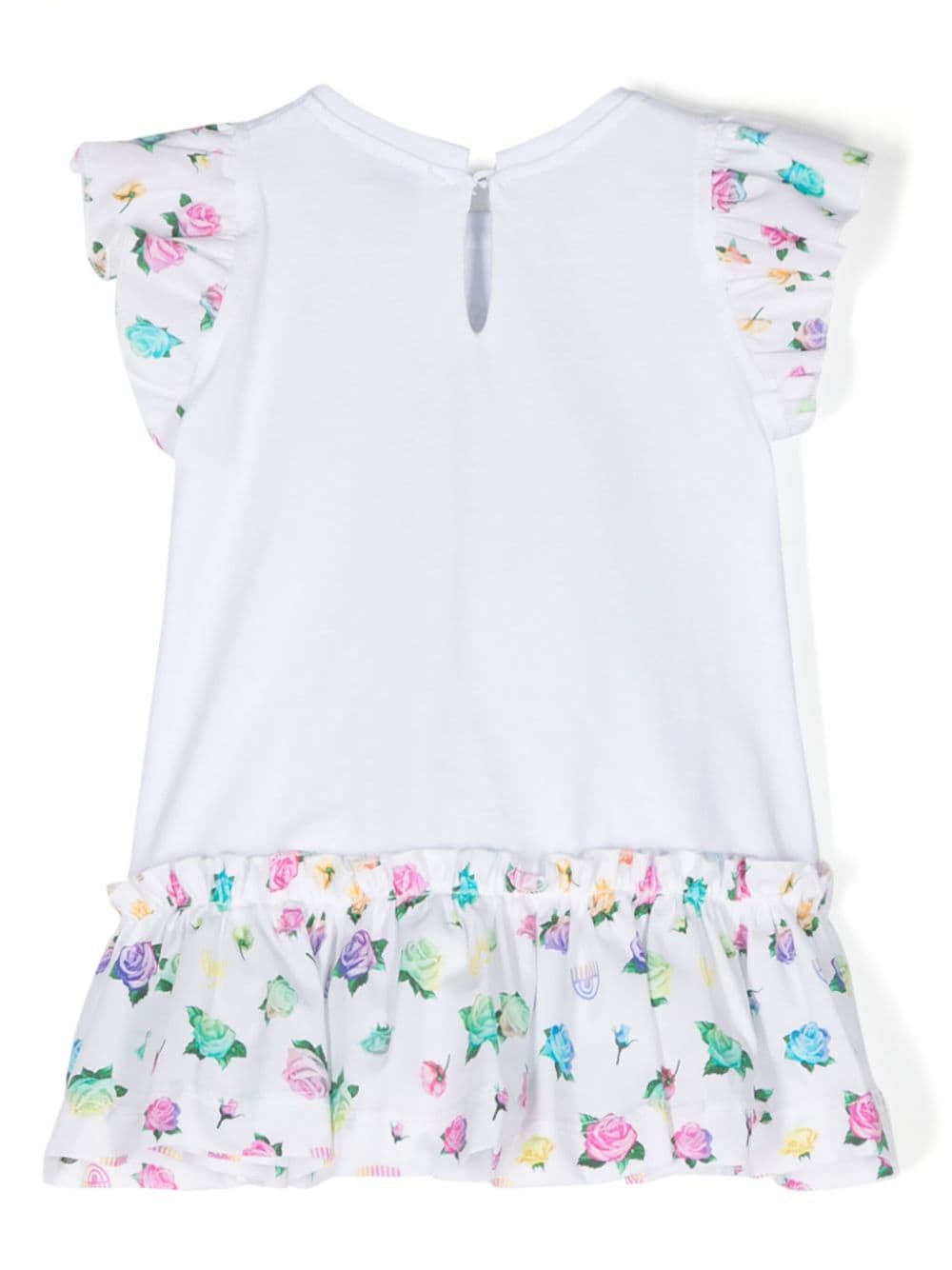 Vestito bianco/multicolore neonata
