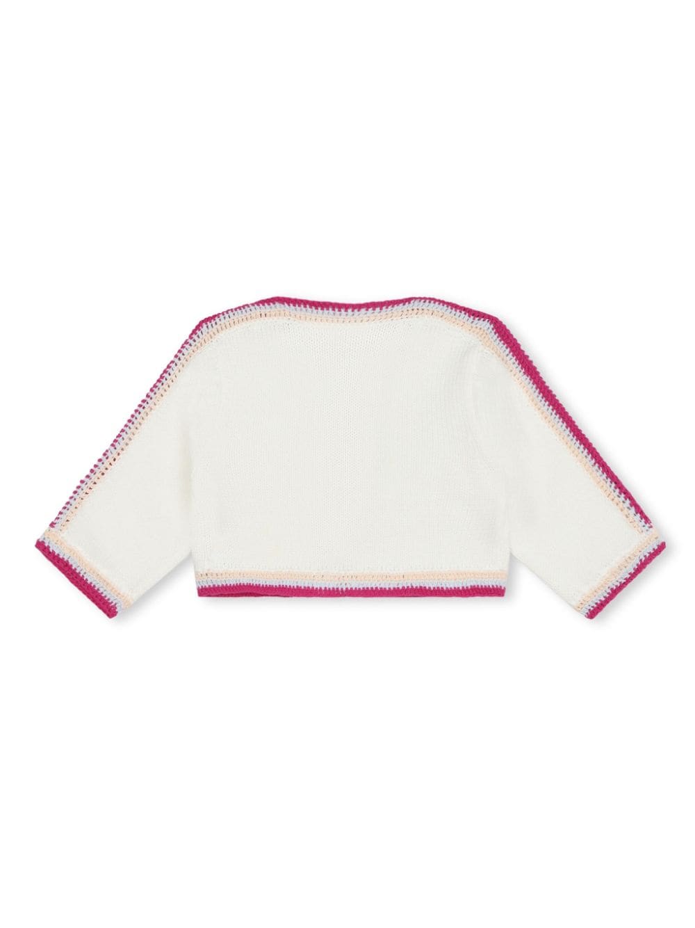 Cardigan bianco/rosa neonata