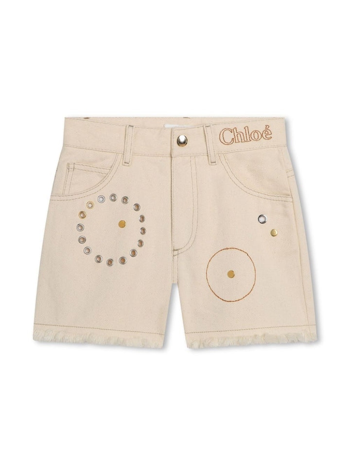 Shorts beige bambina