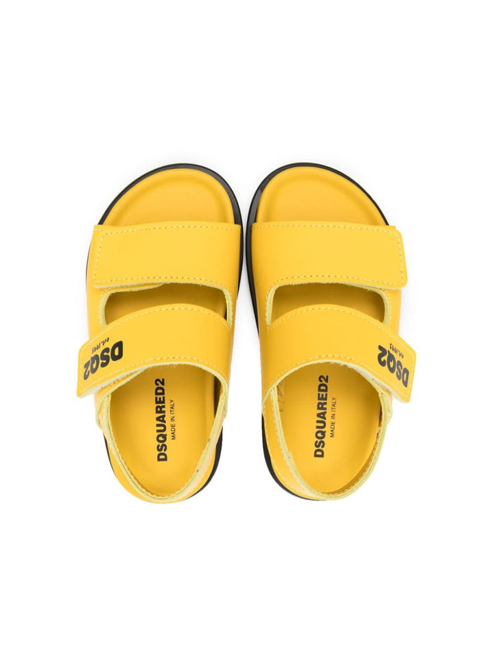 Sandales enfant jaune/noir