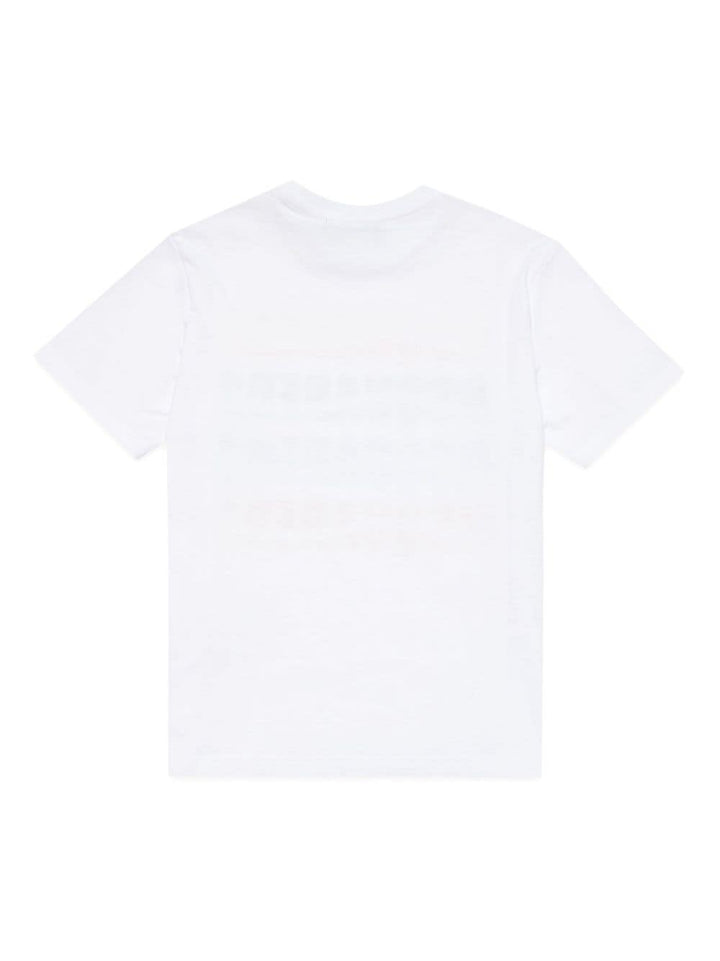 T-shirt blanc à imprimé multicolore