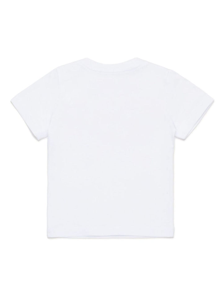 T-shirt bianca/multicolore neonato