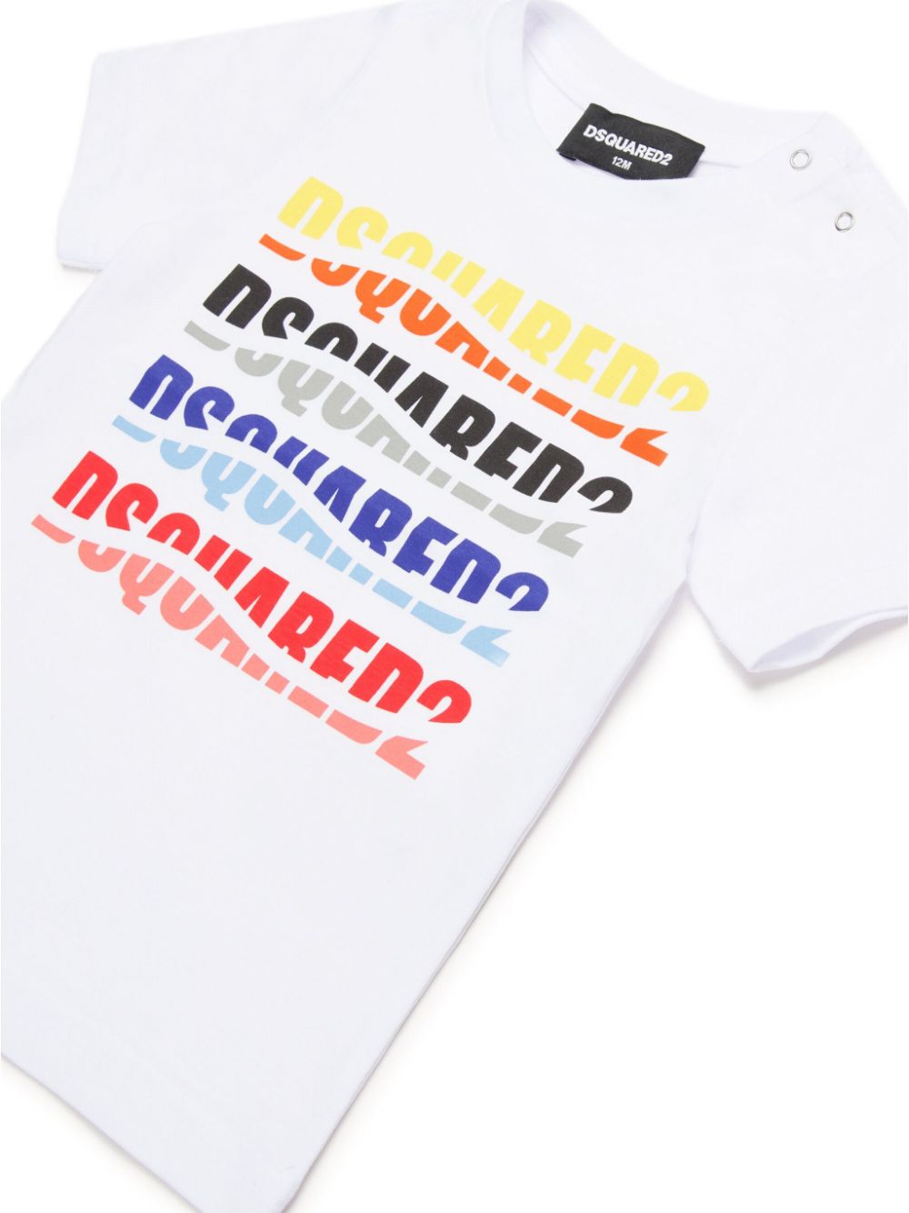 T-shirt nouveau-né blanc/multicolore