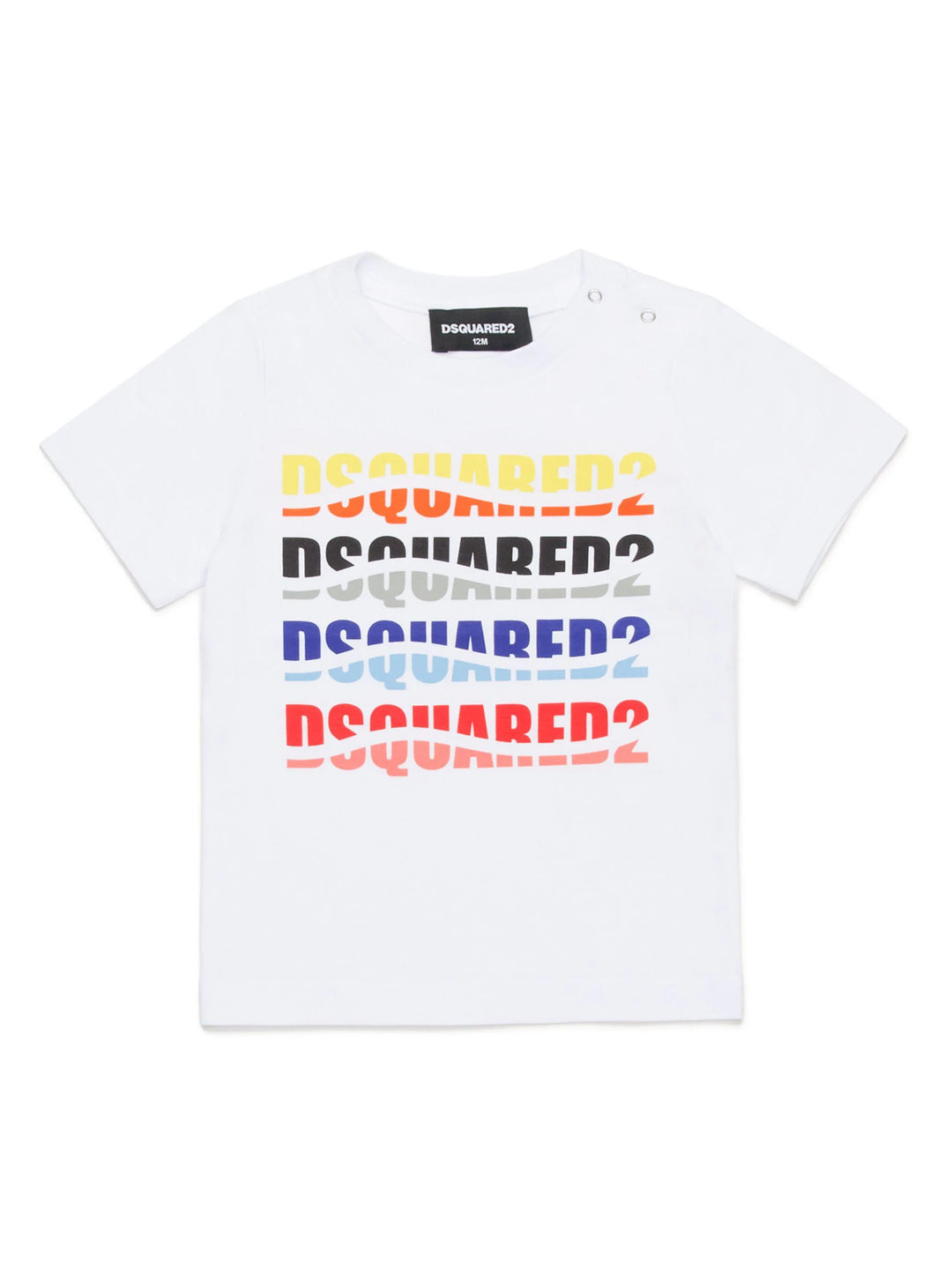 T-shirt nouveau-né blanc/multicolore