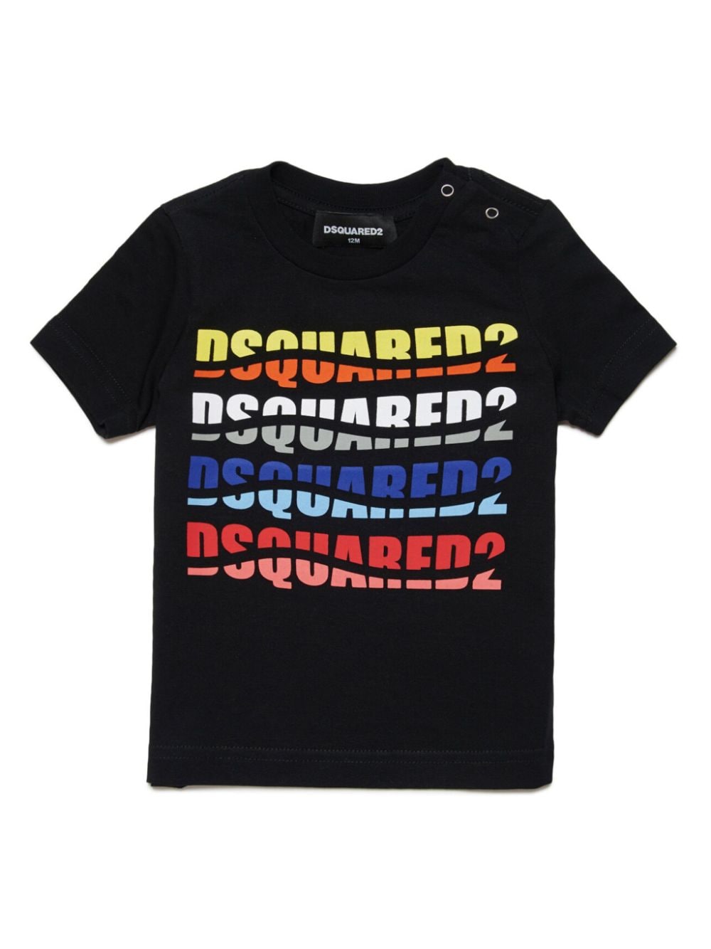 T-shirt nera/multicolore bambino