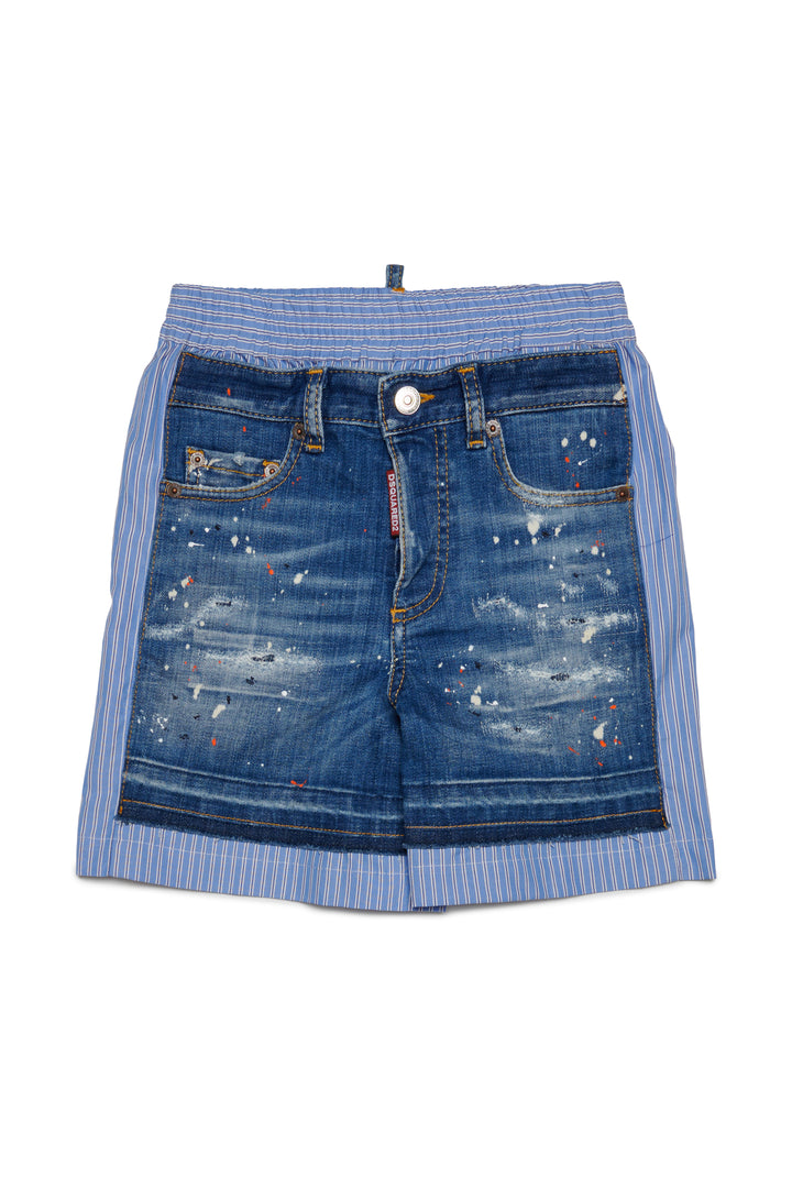 Short en jean garçon