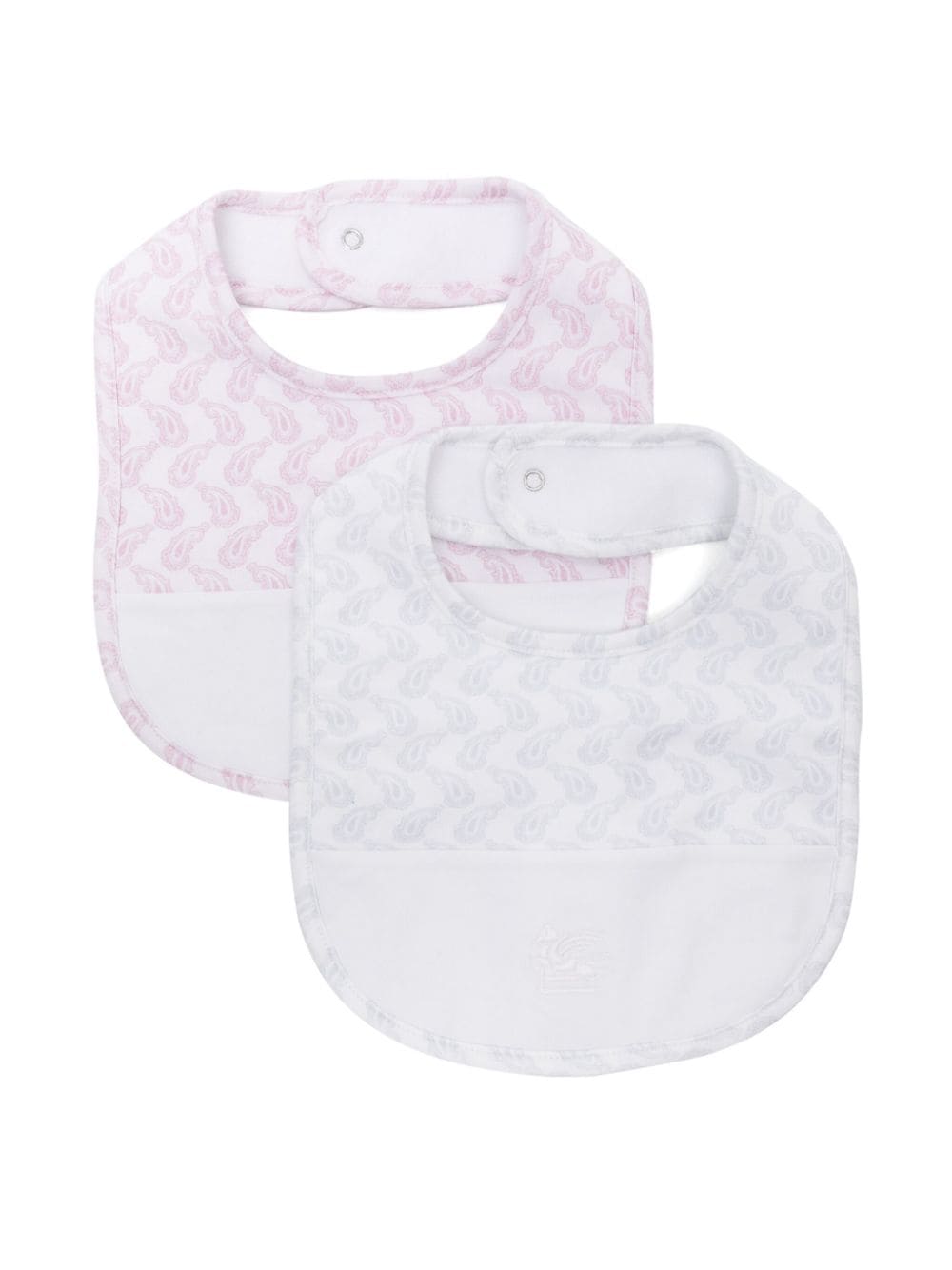 Bavaglini neonato bianchi/rosa