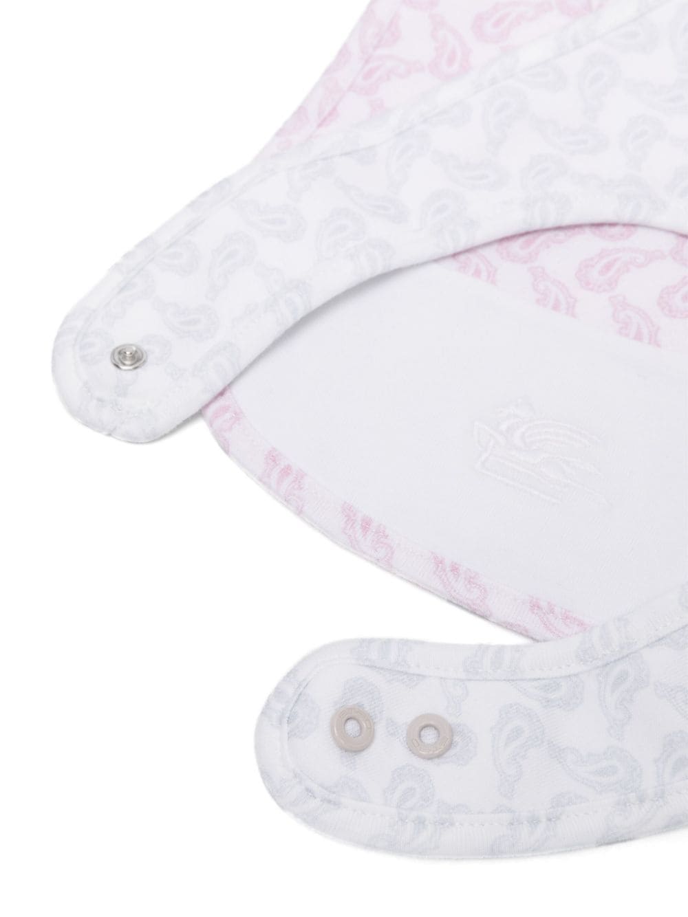Bavaglini neonato bianchi/rosa