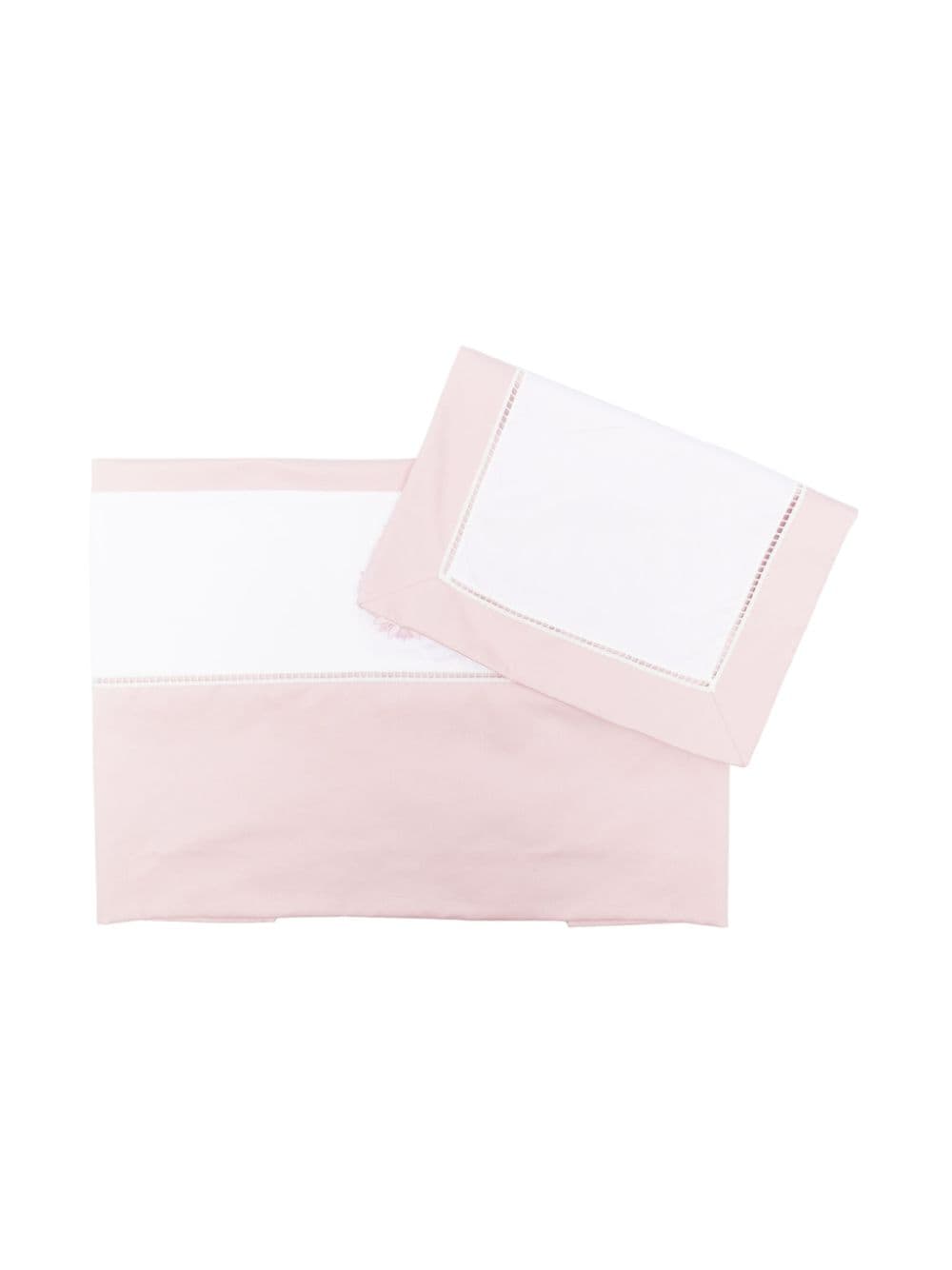 Set lenzuola rosa/bianco neonata