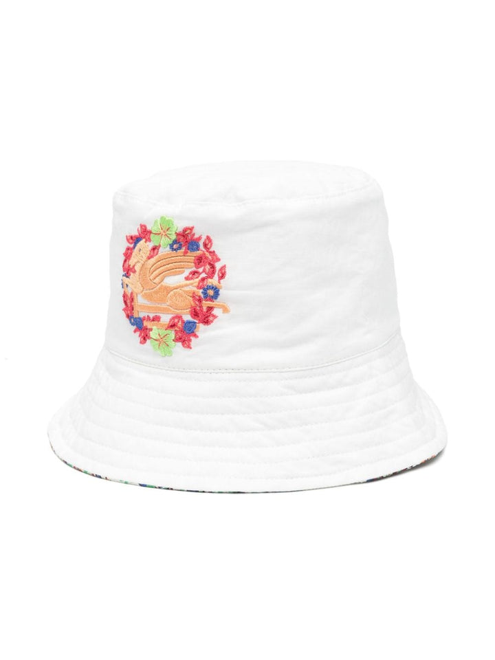 Cappello bambina bianco/multicolore