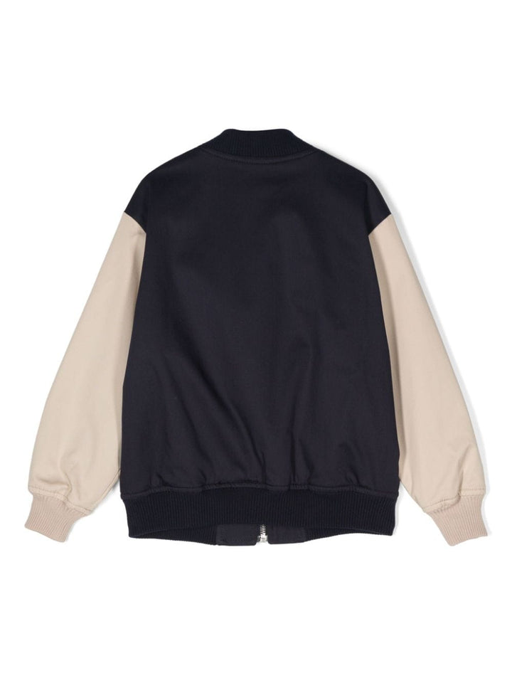 Bomber blu notte/beige bambino