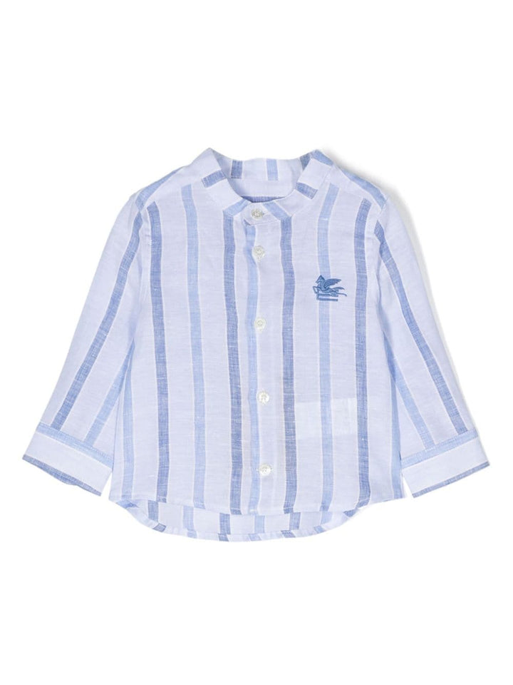 Camicia blu neonato