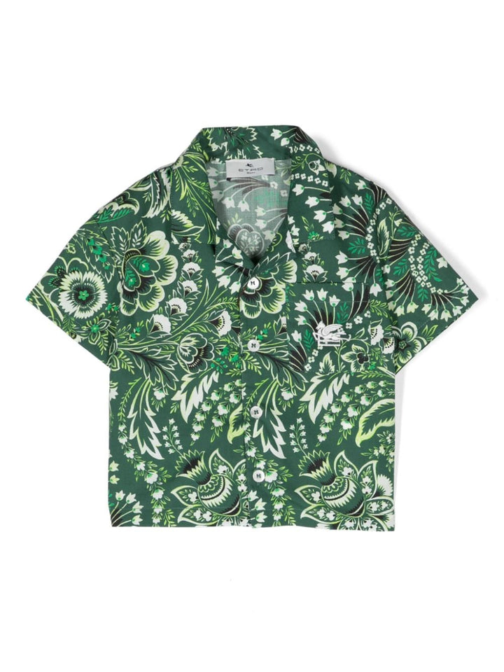 Chemise verte nouveau-né