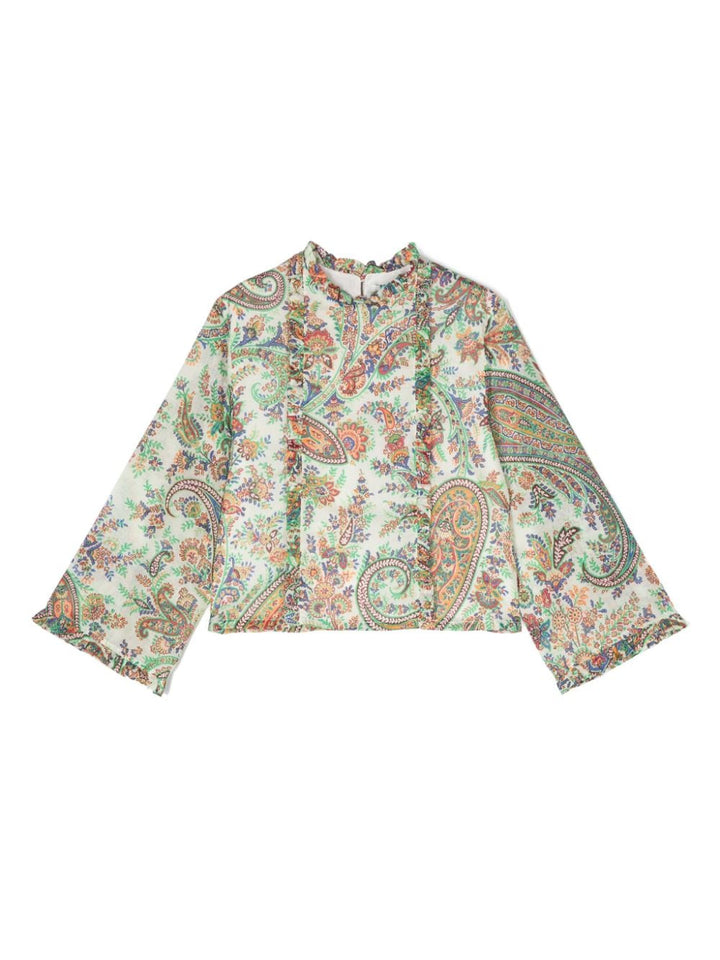 Blouse multicolore pour fille