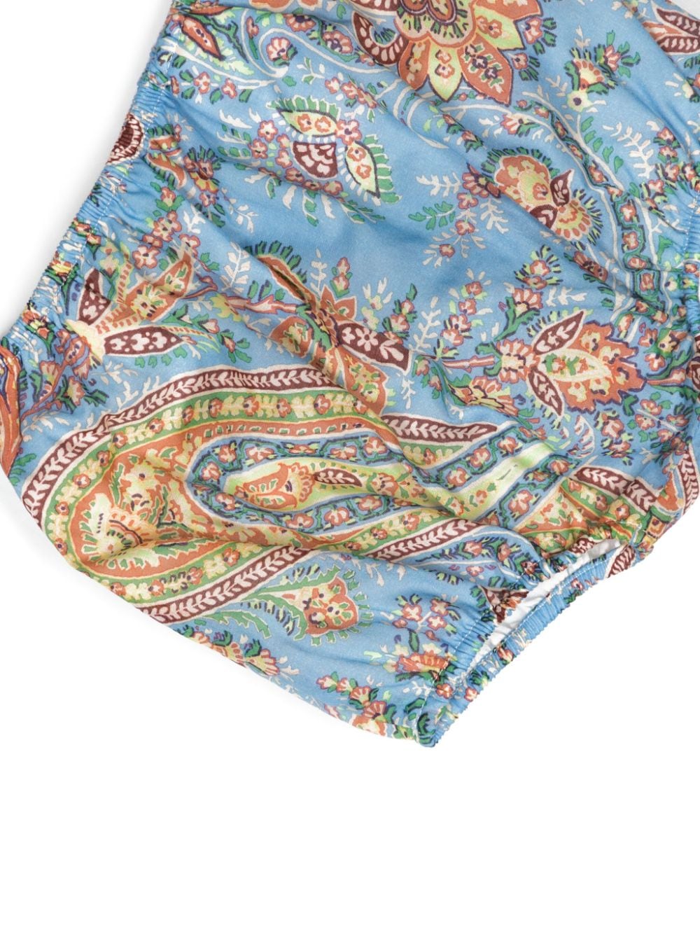 Pantaloncini neonata celeste/multicolore