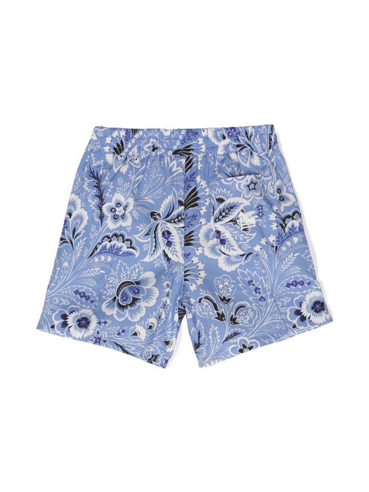 Shorts blu/bianco neonato