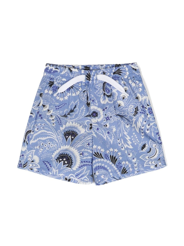 Shorts blu/bianco neonato