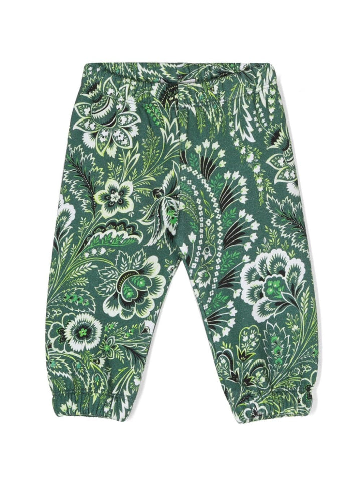 Pantalon bébé vert/multicolore