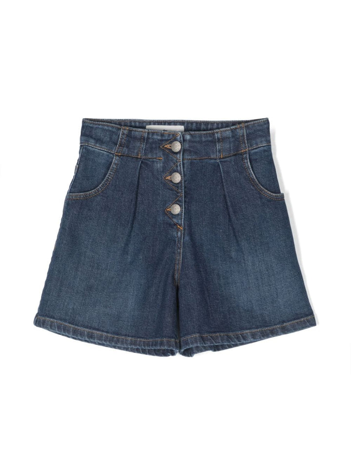 Shorts bambina indaco