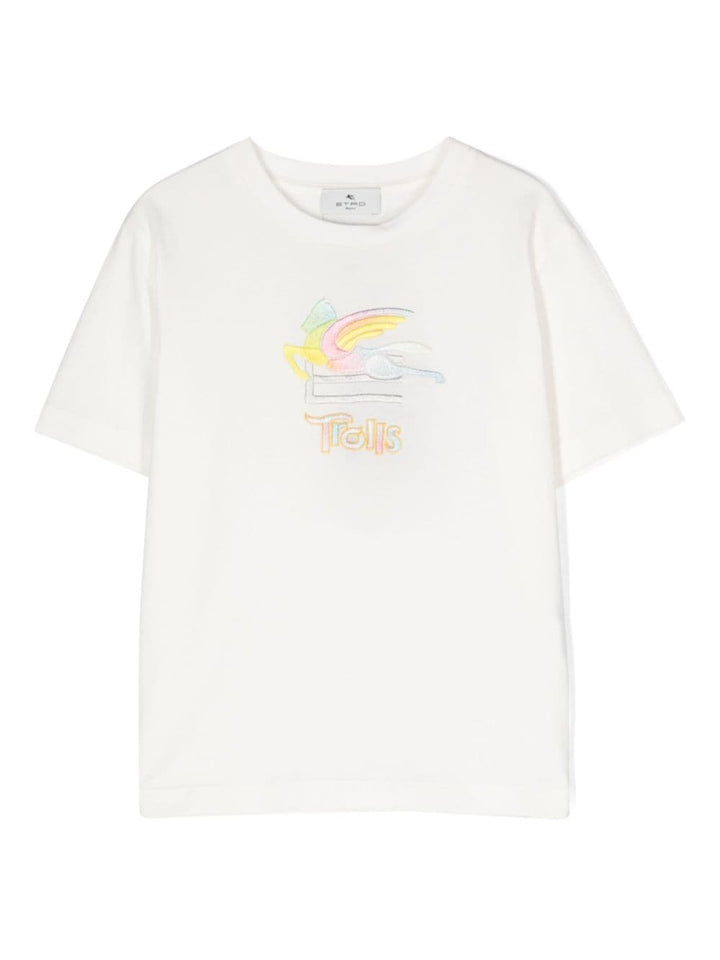 T-shirt bambino bianca/multicolore