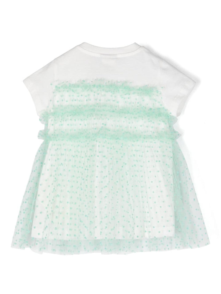 Robe bébé blanc/vert