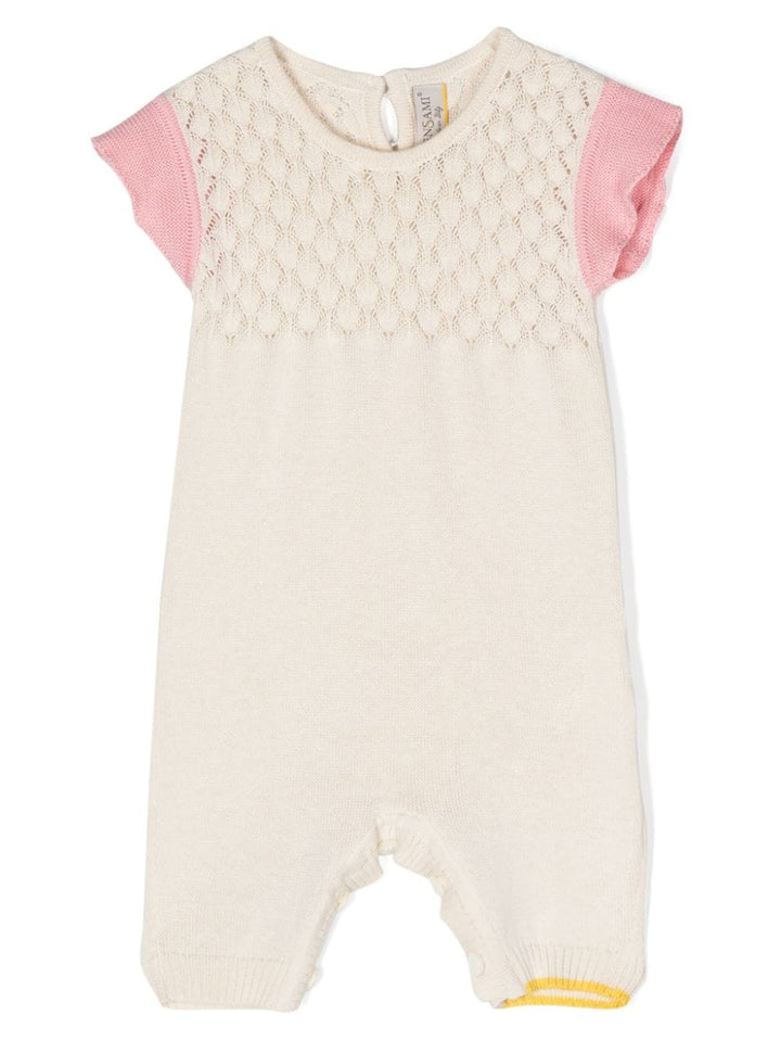 Tutina neonata beige/rosa