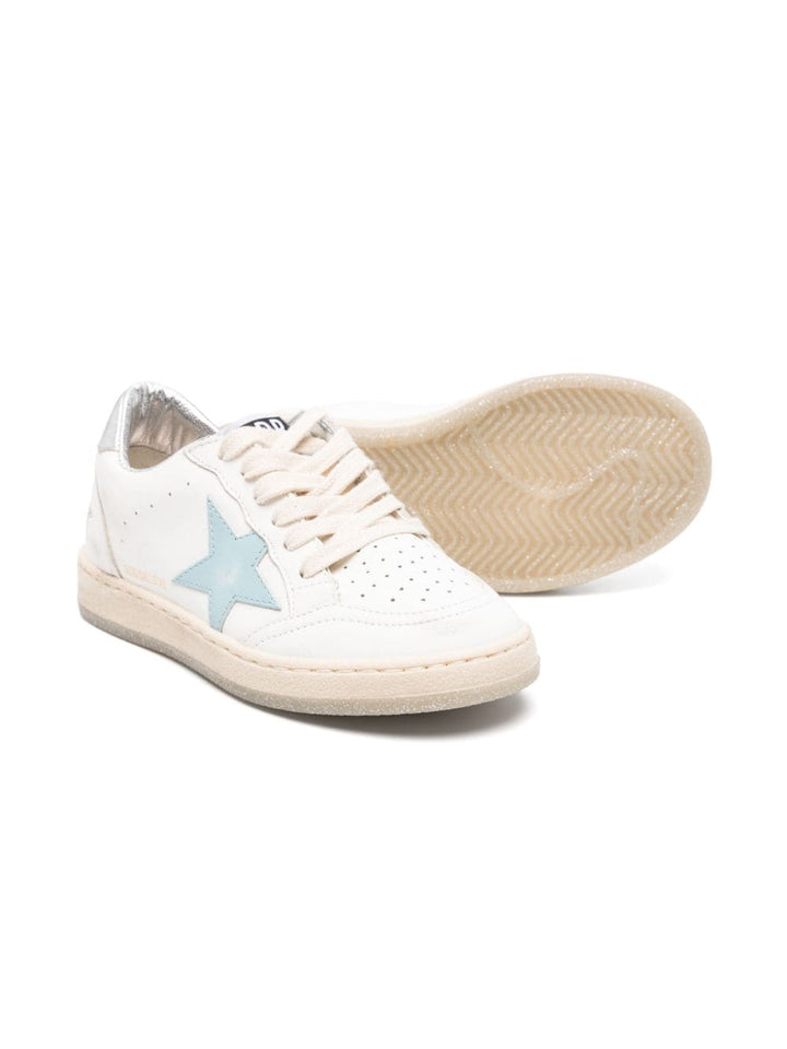 Sneakers bambina bianca/celeste