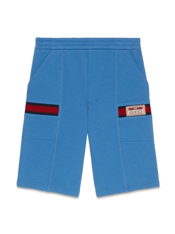 Short garçon bleu