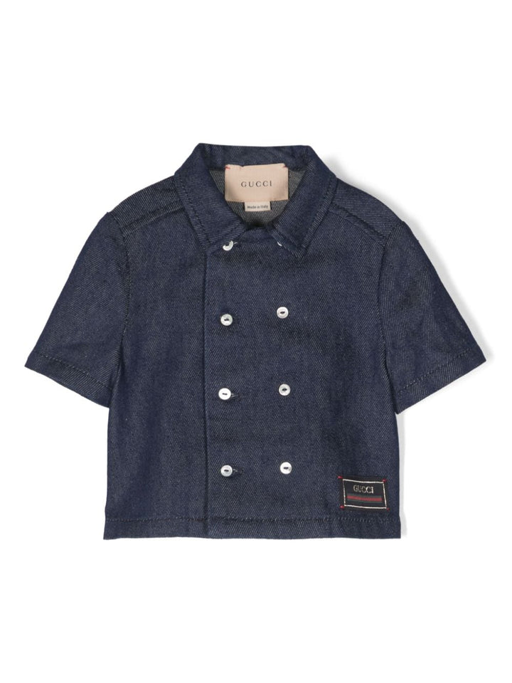 Veste en jean bleu bébé unisexe