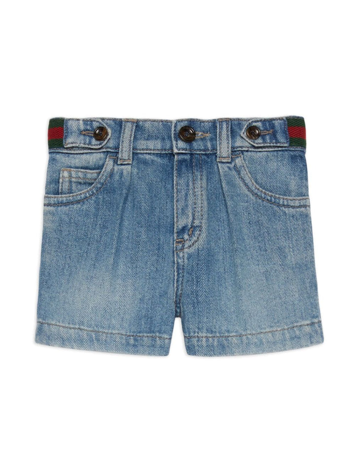 Short bleu nouveau-né