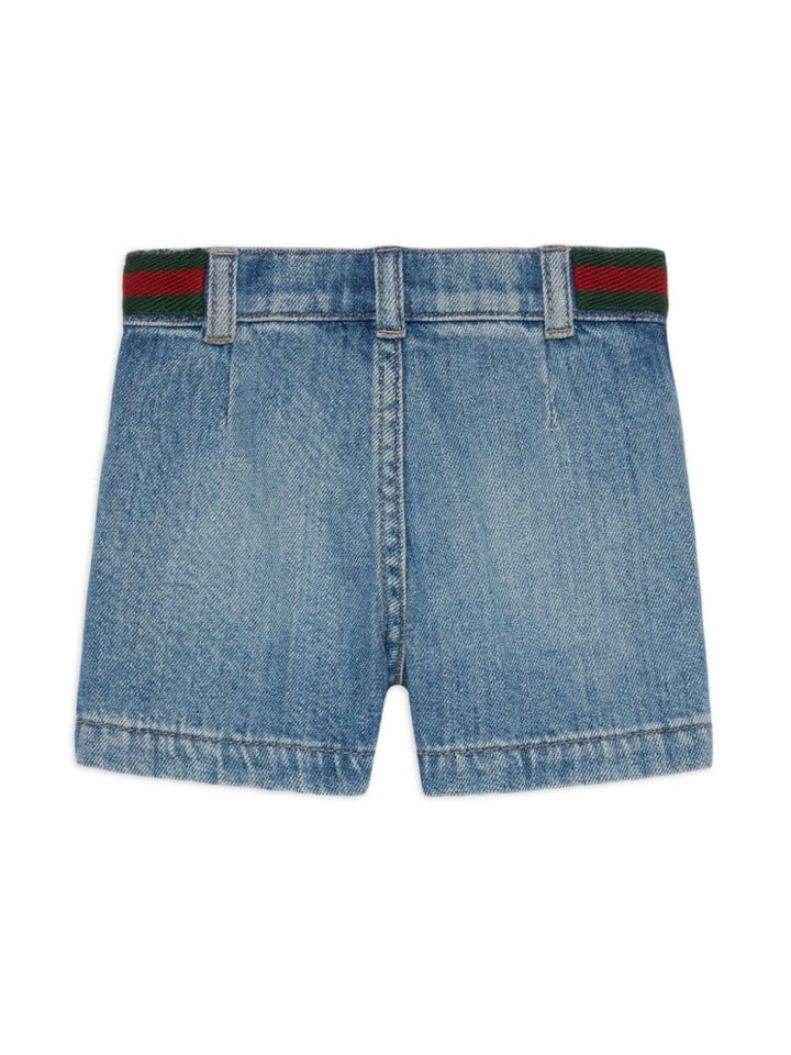 Short bleu nouveau-né