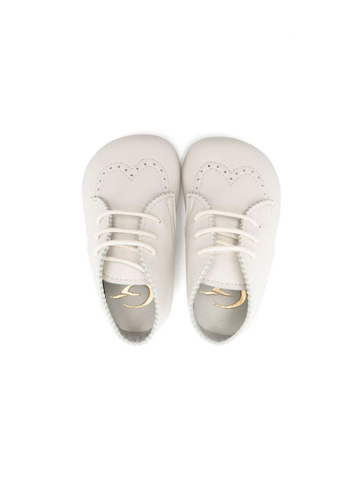 Chaussures nouveau-né blanc ivoire